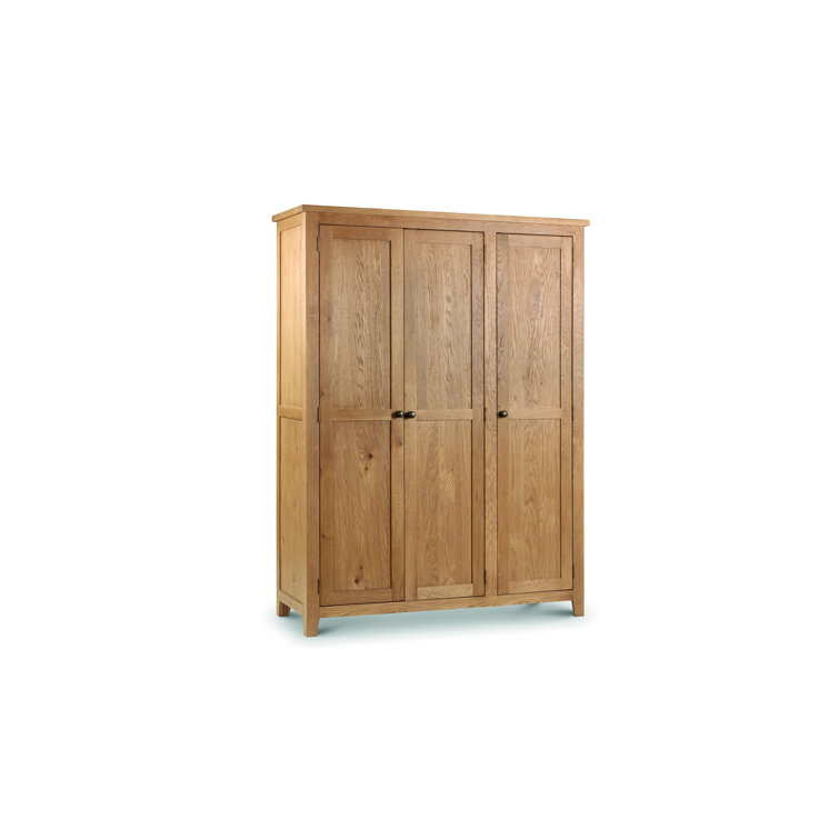 Three Posts North Castle 3 Door Solid Wood Wardrobe Reviews Wayfair